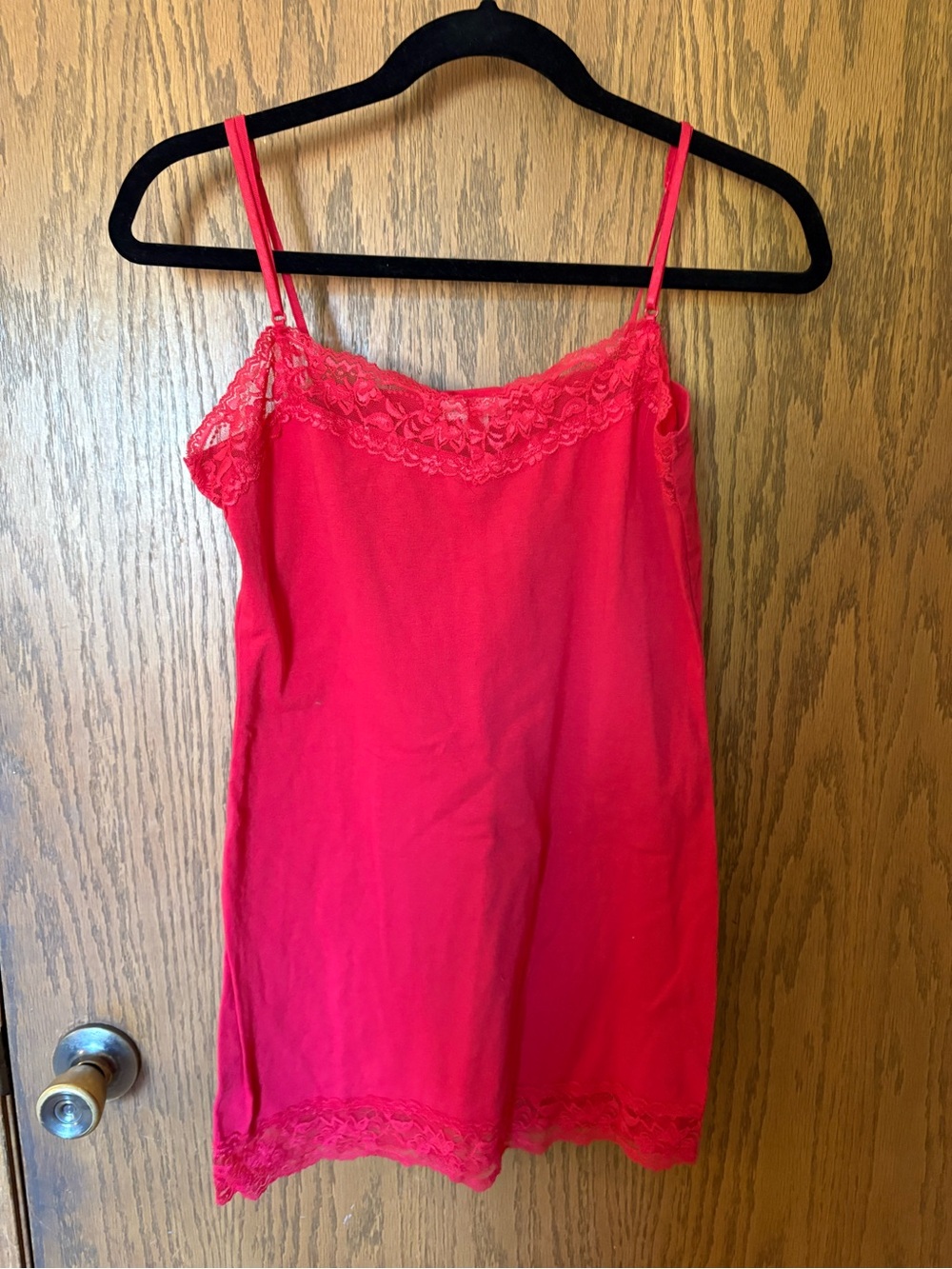 Zenana Outfitters Hot Pink Lace Trim Cami